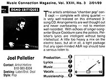Music Connection Demo Critique